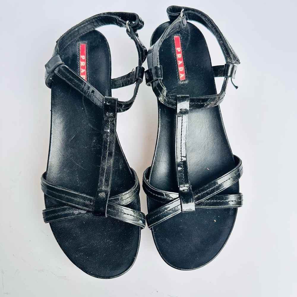 Prada Women's Black Strappy Sandals